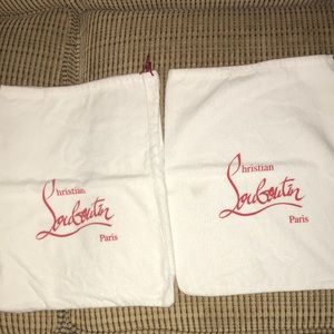 Two Louboutin dust bags